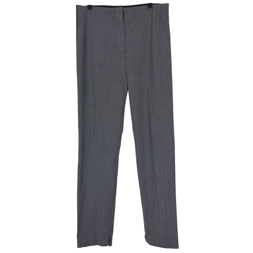 Ann Taylor Gray Herringbone Slim Ankle Zip Trousers Pants Office Preppy Size 10